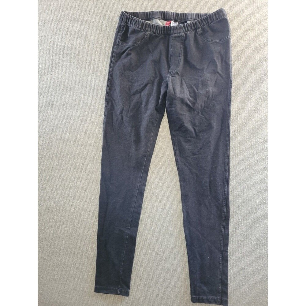 Divided Size 12 Black Elastic Waist Faux Denim Leggings Pants